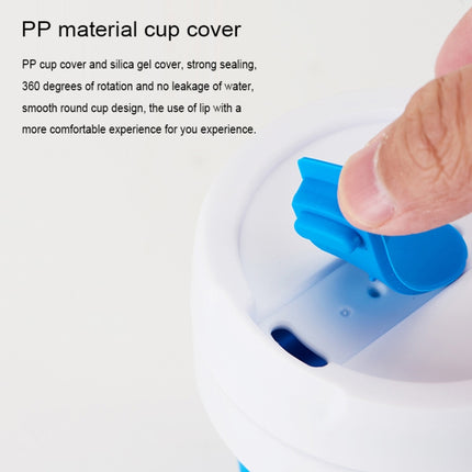 350ml Outdoor Pocket-Sized Coffee Tea Collapsible Travel Mug Silicone Cup with Lid - DealBuddy