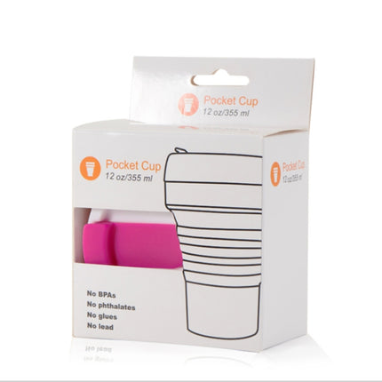 350ml Outdoor Pocket-Sized Coffee Tea Collapsible Travel Mug Silicone Cup with Lid - DealBuddy