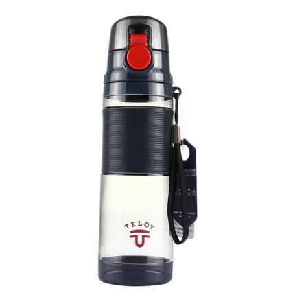 Teloy TNY-9601 650ML Portable Snap Cap Space Cup Bottle, Applicative Water Temperature: ﹣20 ~ 120 Celsius Degrees, TNY-9601 (Dark Grey + Red) - DealBuddy