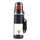 Teloy TNY-9601 650ML Portable Snap Cap Space Cup Bottle, Applicative Water Temperature: ﹣20 ~ 120 Celsius Degrees, TNY-9601 (Dark Grey + Red) - DealBuddy
