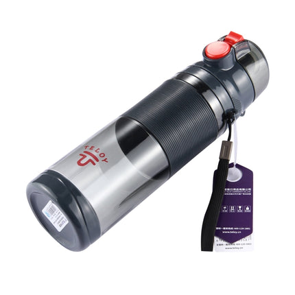 Teloy TNY-9601 650ML Portable Snap Cap Space Cup Bottle, Applicative Water Temperature: ﹣20 ~ 120 Celsius Degrees, TNY-9601 (Dark Grey + Red) - DealBuddy