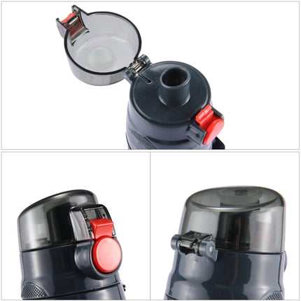 Teloy TNY-9601 650ML Portable Snap Cap Space Cup Bottle, Applicative Water Temperature: ﹣20 ~ 120 Celsius Degrees, TNY-9601 (Dark Grey + Red) - DealBuddy