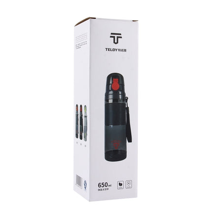 Teloy TNY-9601 650ML Portable Snap Cap Space Cup Bottle, Applicative Water Temperature: ﹣20 ~ 120 Celsius Degrees, TNY-9601 (Dark Grey + Red) - DealBuddy