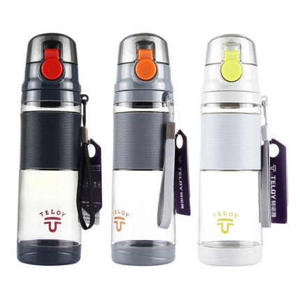 Teloy TNY-9601 650ML Portable Snap Cap Space Cup Bottle, Applicative Water Temperature: ﹣20 ~ 120 Celsius Degrees, TNY-9601 (Dark Grey + Red) - DealBuddy