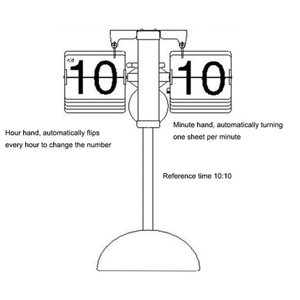 Creative Home Office Bedroom Retractable Flip Trolley Small Balance Clock