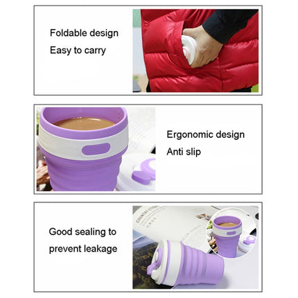 350ml Folding Portable Silicone Coffee Cup Multi-function Travel Cup - DealBuddy