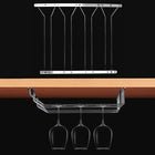 MICLAN Four Rows Stainless Steel Hanging Wine Glass Holder, Size: 34*38*43cm