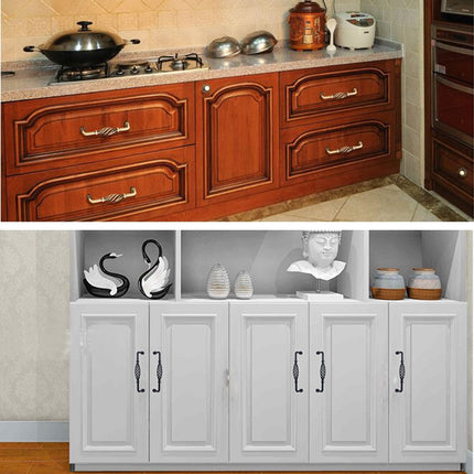 6100-160 Classic Birdcage Shape Iron Cabinet Wardrobe Drawer Door Handle, Hole Spacing: 160mm (Matte Black)