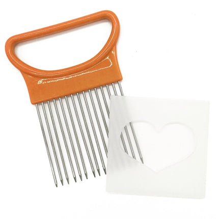 Stainless Steel Vegetable Onion Cutter Holder Meat Needle Kitchen Tools