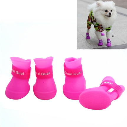 Lovely Pet Dog Shoes Puppy Candy Color Rubber Boots Waterproof Rain Shoes, S, Size:  4.3 x 3.3cm, Size: S 4.3 x 3.3cm S, Size: 4.3 x 3.3cm, Size: S 4.3 x 3.3cm - DealBuddy