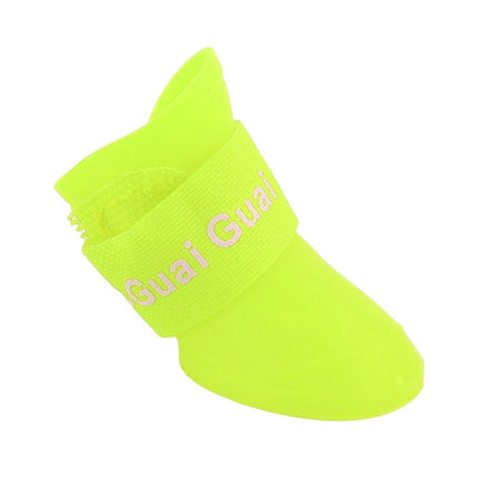 Lovely Pet Dog Shoes Puppy Candy Color Rubber Boots Waterproof Rain Shoes, S, Size:  4.3 x 3.3cm, Size: S 4.3 x 3.3cm S, Size: 4.3 x 3.3cm, Size: S 4.3 x 3.3cm - DealBuddy