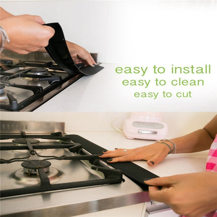 Gas Stove Slit Strip Antifouling Dustproof Waterproof Kitchen Black Sealing Strip, Size: 53.5*5*1cm