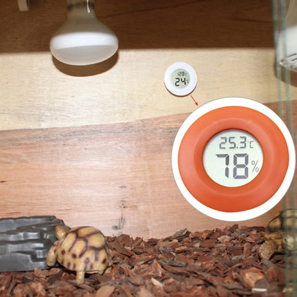 Digital Round Shaped Reptile Box Centigrade Thermometer & Hygrometer with Screen Display - DealBuddy