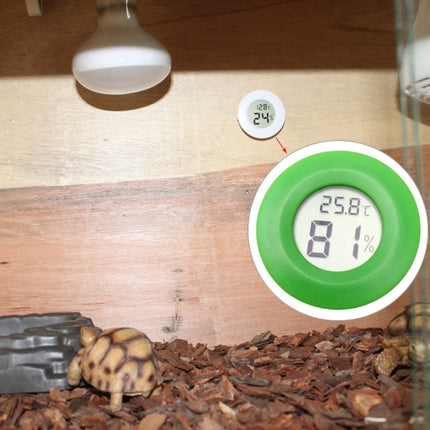 Digital Round Shaped Reptile Box Centigrade Thermometer & Hygrometer with Screen Display - DealBuddy
