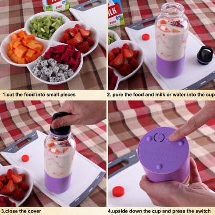 Bingo 500ml Mini Portable USB Rechargeable Electric Juicer Cup  Juicer Blender, 22000 Revolutions Per Minute, 2 Blade Head Blue, 2 Blade Head Purple, 2 Blade Head Red, 2 Blade Head Pink, 2 Blade Head Green - DealBuddy