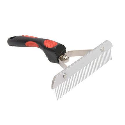 Big Dog Hair Combs Stainless Steel Pet Grooming Rake Comb Rubber Handle Hairdressing Brush Tool, Size: 17.0x16.0cm, Big Dog Hair Combs - DealBuddy