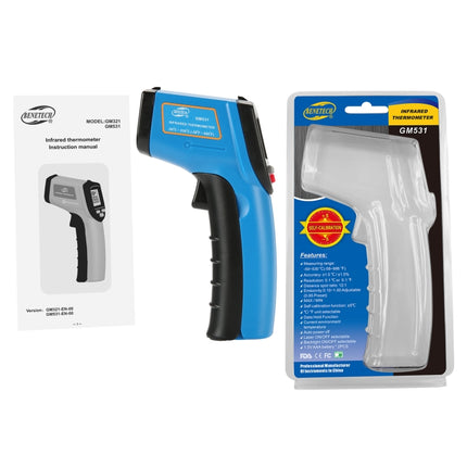 BENETECH GM531 Handheld Thermometer Cooking Digital Infrared Thermometer, Measure Range: -50~530 C - DealBuddy