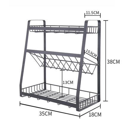 Creative Kitchen Three-layer Storage Shelf Spice Rack