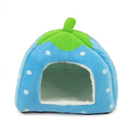 Strawberry Shaped Foldable Short Plush Pet House Nest, Size: S, Blue, Size S, Purple, Size S, Red, Size S, Pink, Size S - DealBuddy