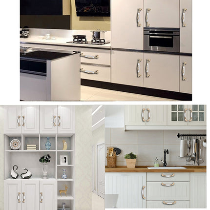 5027-128 Gold Imitated Zinc Alloy Ceramic Handle for Cabinet Wardrobe Drawer Door, Hole Spacing: 128mm, 5027-128 - DealBuddy