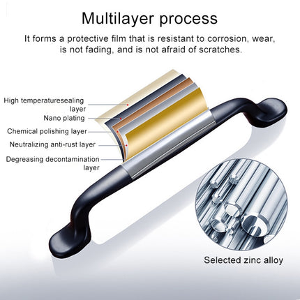 4041-64 Simple Archaistic Zinc Alloy Handle for Cabinet Wardrobe Drawer Door, Hole Spacing: 64mm