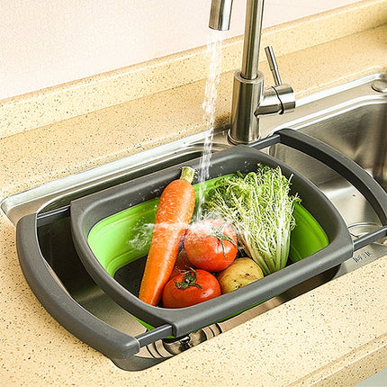kn003 Household RetractableFruit and Vegetable Water Filter Basket Washing Basket