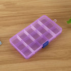 Removable Grid Plastic 15 Slots Box Organizer for Jewelry Earring Fishing Hook Small Accessories