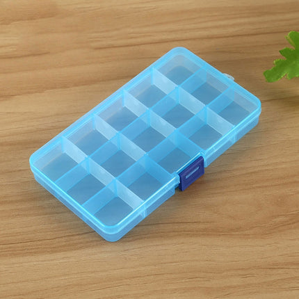 Removable Grid Plastic 15 Slots Box Organizer for Jewelry Earring Fishing Hook Small Accessories, 15 Slots (Baby Blue+Blue), 15 Slots (White+Blue), 15 Slots (White+Pink), 15 Slots (Purple+Blue) - DealBuddy