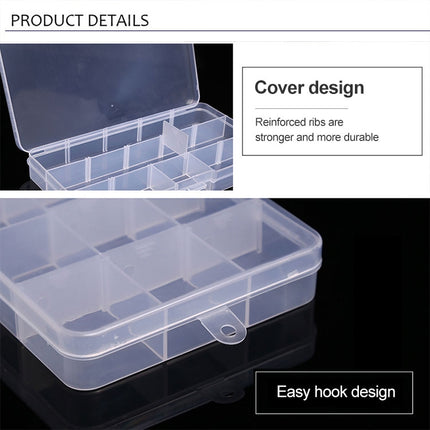 Removable Grid Plastic 15 Slots Box Organizer for Jewelry Earring Fishing Hook Small Accessories, 15 Slots (Baby Blue+Blue), 15 Slots (White+Blue), 15 Slots (White+Pink), 15 Slots (Purple+Blue) - DealBuddy