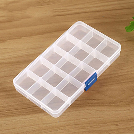 Removable Grid Plastic 15 Slots Box Organizer for Jewelry Earring Fishing Hook Small Accessories, 15 Slots (Baby Blue+Blue), 15 Slots (White+Blue), 15 Slots (White+Pink), 15 Slots (Purple+Blue) - DealBuddy