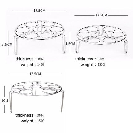 Steamer Rack Basket Egg Vegetable Steaming Trivet for Instant Pot Pressure Cooker, Diameter: 17.5cm, Height: 5.5cm