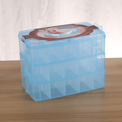Large Storage Box Three Layer Large 36 Slots Plastic Craft Accessories Beards Jewelry Storage Box Container Home Organizer