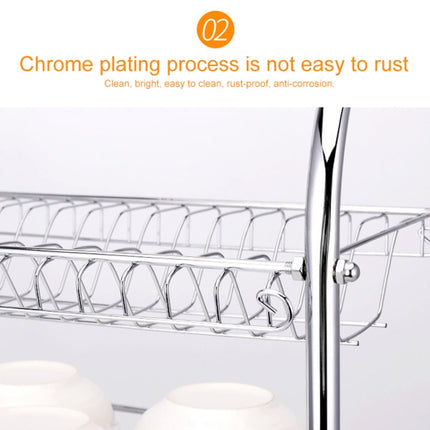 Multi-function Kitchen Stainless Steel Three Layers Arch Shape Rack Hanging Bowl Dish Holder