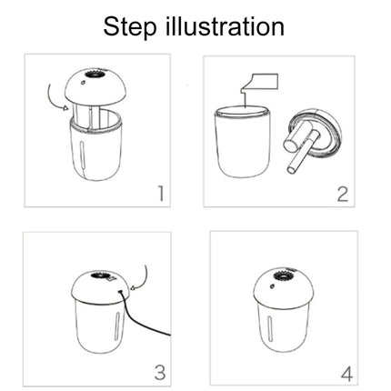 3 in 1 Multi-function USB Charge Mushroom Shape Electric Aroma Essential Ultrasonic Aromatherapy Cool Mist Humidifier with Extended USB Port - DealBuddy