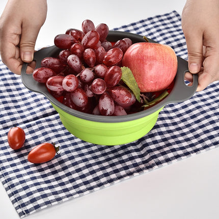 Creative Folding Vegetables Fruits Storage Basket Organizer Drain Basket, L, Size: 29.5*23.5*10cm
