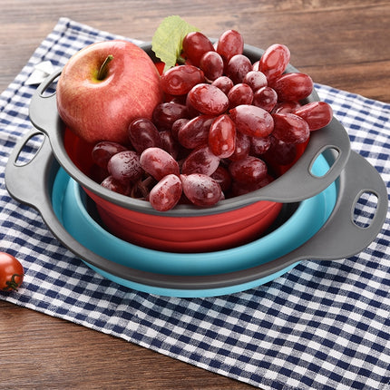 Creative Folding Vegetables Fruits Storage Basket Organizer Drain Basket, L, Size: 29.5*23.5*10cm
