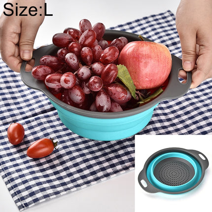 Creative Folding Vegetables Fruits Storage Basket Organizer Drain Basket, L, Size: 29.5*23.5*10cm