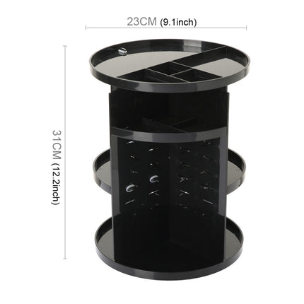 360 Degrees Rotate Functional Cosmetics Container Makeup Organizer Eco-friendly Storage Box, Size: 23 x 31cm