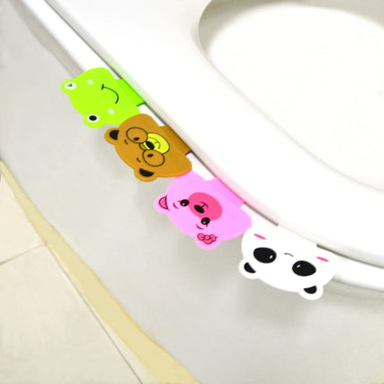 10 PCS Cute Cartoon Portable Convenient Toilet Lid Device Mention Toilet Set, Random Style Delivery