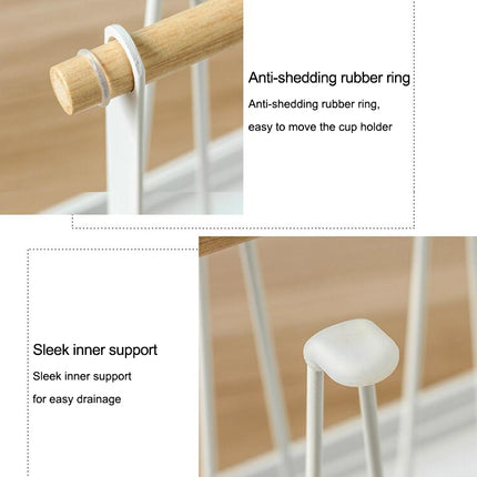 Iron Kitchen Cup Holder Drain Shelf