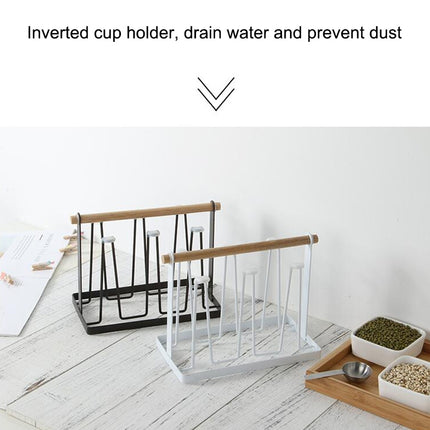 Iron Kitchen Cup Holder Drain Shelf