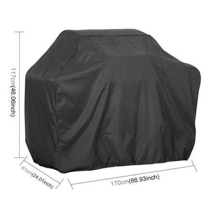 Outdoor Anti-UV Waterproof Dust-proof 210D Oxford Cloth BBQ Square Protective Bag Charcoal Barbeque Grill Cover, Size: 170x61x117cm