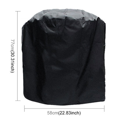 Outdoor Anti-UV Waterproof Dust-proof 210D Oxford Cloth BBQ Circle Protective Bag Charcoal Barbeque Grill Cover, Size: 58x77cm