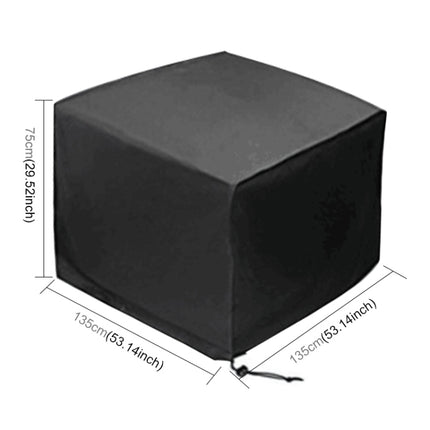 Outdoor Anti-UV Waterproof Dust-proof 210D Oxford Cloth Folding Table Chairs Protective Bag Furniture Set Cover, Size: 135x135x75cm