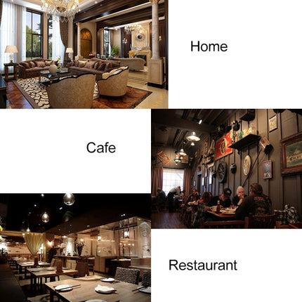 Retro Wooden Round Single-sided Gear Clock Number Wall Clock, Diameter: 40cm