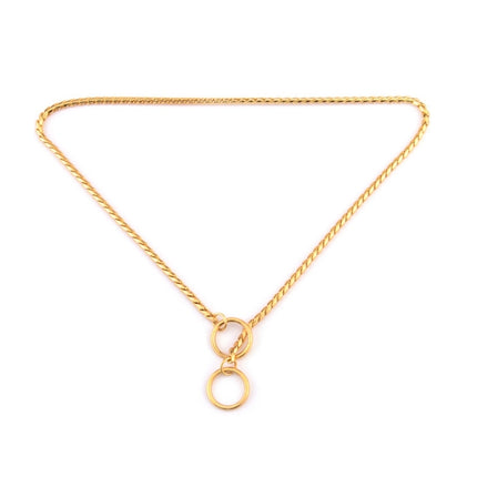 Pet Collars Pet Neck Strap Dog Neckband Snake Chain Dog Chain  Solid  Metal Chain Dog Collar，Length:40cm, 40cm - DealBuddy