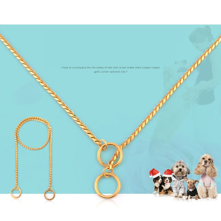 Pet Collars Pet Neck Strap Dog Neckband Snake Chain Dog Chain  Solid  Metal Chain Dog Collar，Length:60cm, 60cm - DealBuddy