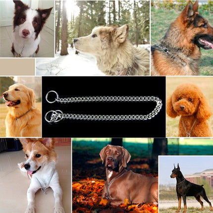 35cm Pet P Chain Pet Collars Pet Neck Strap Dog Neckband Snake Chain Dog Chain  Solid  Metal Chain Dog Collar, 35cm x 2mm - DealBuddy
