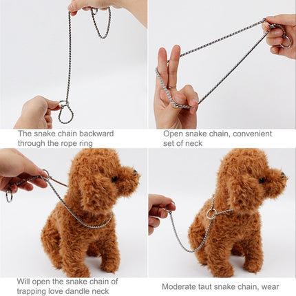 40cm Pet P Chain Pet Collars Pet Neck Strap Dog Neckband Snake Chain Dog Chain Dog Collar, 40cm - DealBuddy