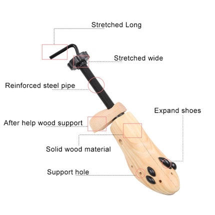 Pine Wood Unisex Fixed Fits Support Stretcher Shaper Shoes Expander , Size: M（38-41Yards）